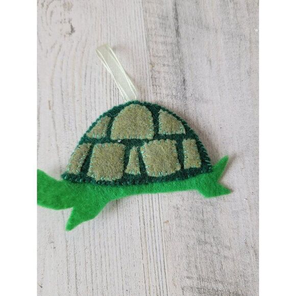 Felt turtle tortoise handmade ornament Xmas - Picture 3 of 4
